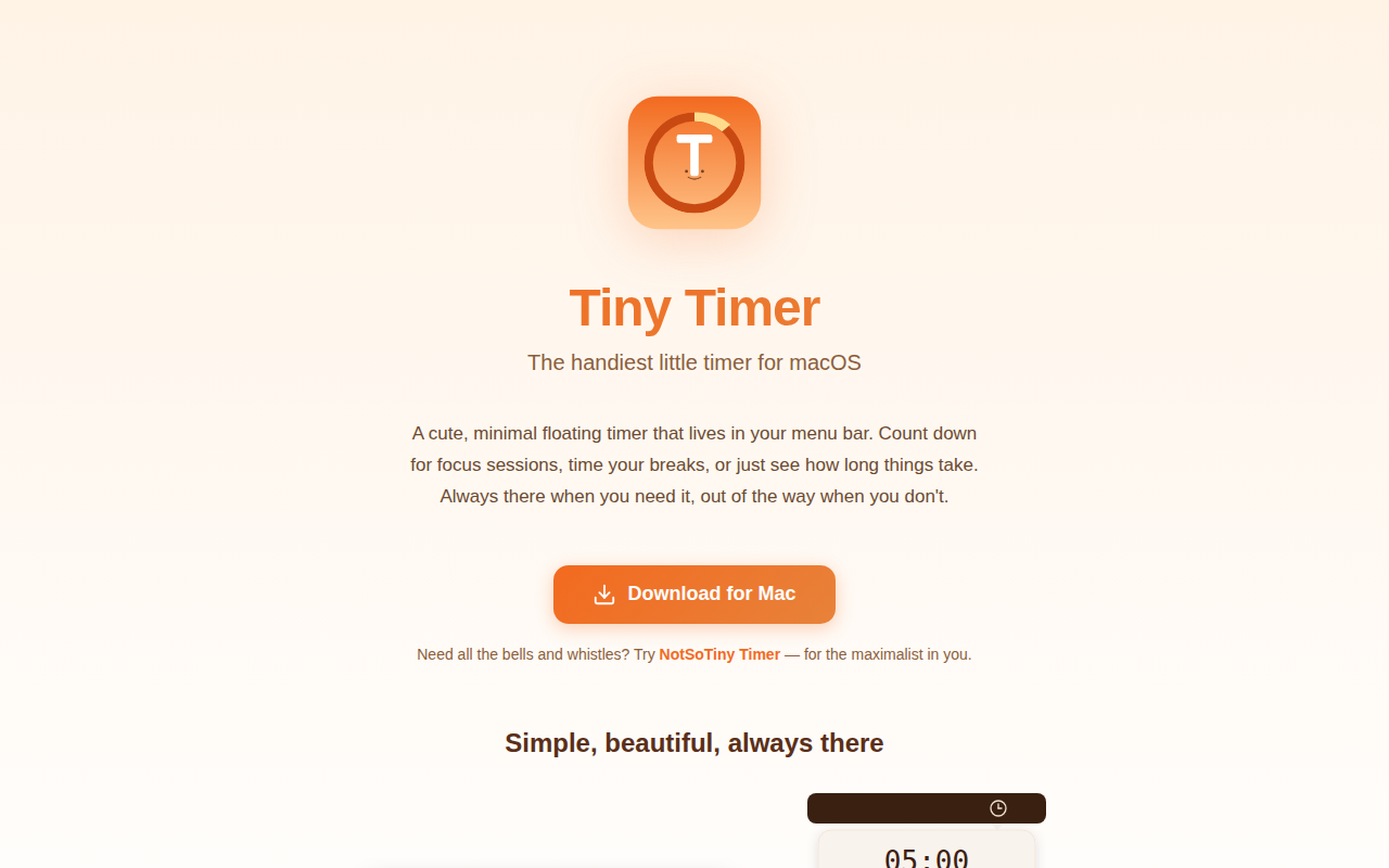 Tiny Timer screenshot